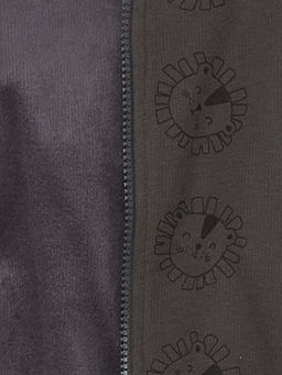 Kap??onlu Uzun Kollu Bask?l? Erkek Bebek Fermuarl? Sweatshirt - Waikiki фото 3