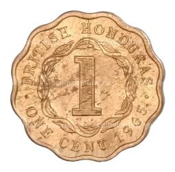Монета 1 цент 1965 года Британский Гондурас (Белиз)