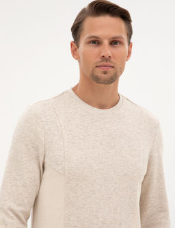 Bej Regular Fit Sweatshirt - Pierre cardin фото 2