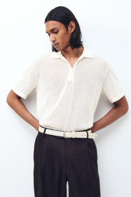 Polo en punto calado Regular Fit - H&m фото 4