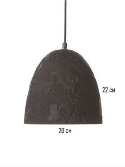 Светильник потолочный BayerLux «Брюс», 1×40 Вт, Е27, черный, 22×22х+120 см