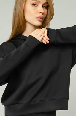 Арт. 1801 Худи женское с капюшоном 42-48 (4 шт) Цвет:черный