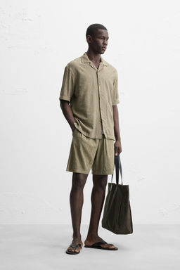 GEOMETRIC PRINT JACQUARD BERMUDA SHORTS - Zara фото 2
