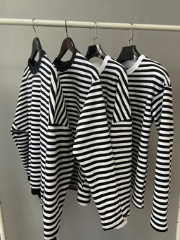 Свитшот полоска с черным, тельняшка, футер 2хнитка петля, пенье