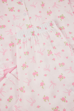 Beyaz-Cok Renkli Bask?l? Muslin Dokuma Pijama Tak?m? THMSS26PT00005 - Trendyolmilla фото 14