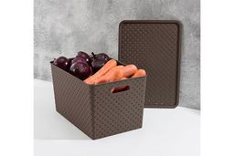 Корзинка с крышкой 14 л 35*24,5*20,5 см Береста темно-коричневый - Elan gallery фото 4