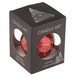 Елочная игрушка шар стеклянная д8см, зеркально-красный, ручная художественная роспись, подарочная упаковка (Россия) - Домашняя мода фото 7