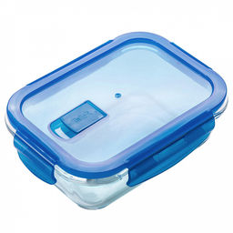 Контейнер стеклянный TalleR 0,64л, 18х13,4х6,4см, прямоугольный, стекло, пластмассовая крышка, 4 замка, воздушный клапан (Китай)