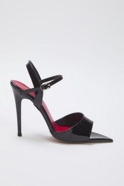 Trendyol Shoes Siyah Rugan Bilekten Baglamal? Sivri Burun Kad?n Ince Topuklu Sandalet TAKSS25TO00068 - Trendyolmilla фото 5