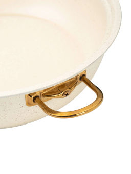 Мантоварка с крышкой стеклянной 28х10 см (5,8 л) с АПП, цвет: айвори, арт. 4000-IVR-28. - D.L.K. фото 2