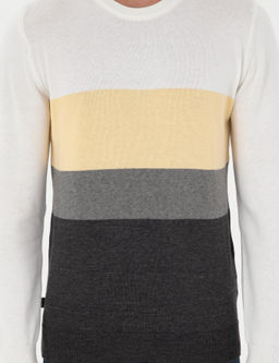 Gri Melanj Slim Fit Bisiklet Yaka Triko Kazak - Pierre cardin фото 6