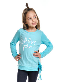 Лонгслив для девочки UD 2371 св.бирюза - Mini maxi фото 7