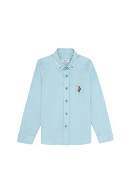 Рубашка для мальчика U.s. Polo Assn базовая с длинным рукавом мятная  фото 7