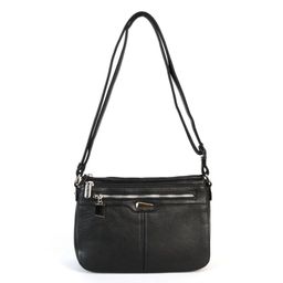 Женская сумка через плечо с тремя отделениями 87008 Блек 2128-001 - Cidirro фото 2