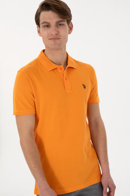 Erkek Slim Fit Polo Yaka Turuncu Basic Ti__rt Sepette S_rpriz _ndirim - U.s. polo assn фото 3