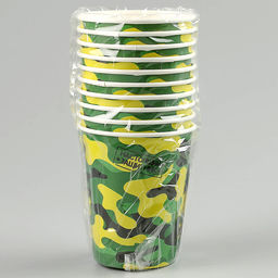 Цена за 10 шт. Стакан бумажный Военная, 250 мл - Страна карнавалия фото 7