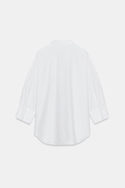 CAMISA ESCOTE PICO ZW COLLECTION / Blanco - Zara фото 6