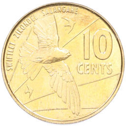 Монета 10 центов 2016 года Сейшелы