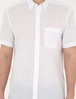 Beyaz Regular Fit K_sa Kollu G_mlek - Pierre cardin фото 6