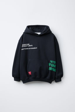 SLOGAN PRINT HOODIE