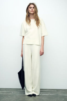 SOFT RIBBED TROUSERS - Zara фото 2