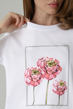 Арт. 31161 Футболка женская  44-52 (5 шт) Цвет:белый