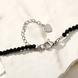 Чокер шар №3 Шпинель крестик в серебре, 38см + 5см удлинитель - Simaland фото 3