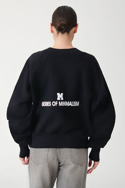 Арт. 15113 Свитшот женский оверсайз 42-50 (5 шт) Цвет:черный - Калинка фото 7