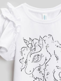 ACOOLA / Футболка детская для девочек Shiraz белый  фото 4