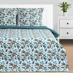 Постельное бельё Этель 2 сп Winter berries 175х215 см, 200х220 см,70х70 см -2 шт, поплин  фото 3