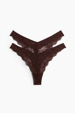 Pack de 2 bragas thong de encaje
