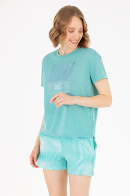 Женские мятные футболки