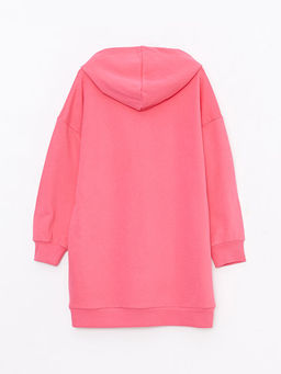 Kap??onlu Bask?l? Uzun Kollu K?z ?ocuk Elbise - Waikiki фото 2