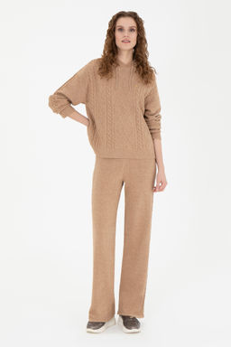 KadДn Kum Melanj Loose Fit Triko Pantolon