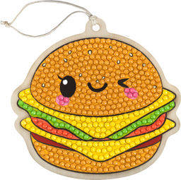 Кристальная (алмазная) мозаика ФРЕЯ ALVP-026 подвеска Бургер 9.5 х 8 см