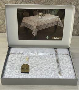 Скатерть EFOR SULTAN 160*220 прямоугольная белый BEYAZ