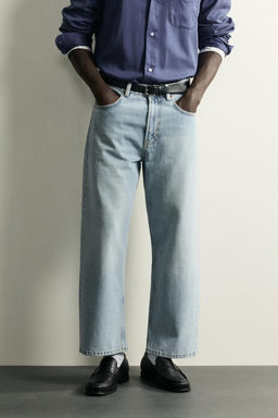 JEANS LOOSE CROPPED FIT / Azul medio - Zara фото 2