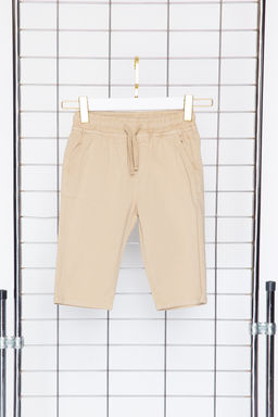 Bej Erkek Cocuk Beli Lastikli ve Baglamal? Dokuma Capri/Sort TKDSS24SR00001 - Trendyolmilla фото 5