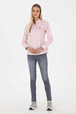 Kad_n A__k Pembe Uzun Kollu Basic G_mlek - U.s. polo assn фото 4