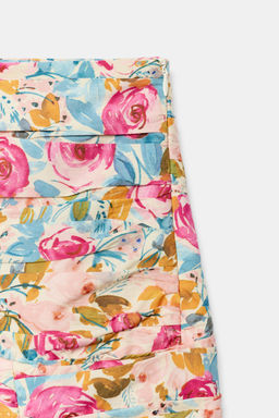 FALDA MINI DRAPEADA ESTAMPADO FLORAL / Multicolor - Zara фото 5