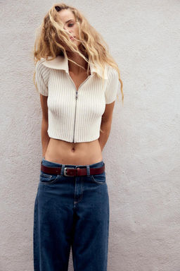 CHENILLE ZIP-UP TOP - Zara фото 2