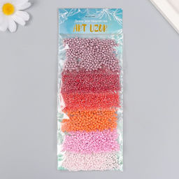 Бисер круглый «Оттенки розового», 6 цветов × 10 г