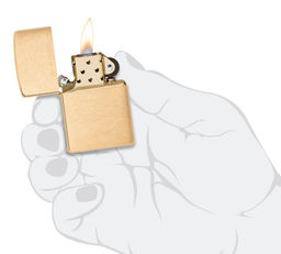 Зажигалка ZIPPO с покрытием матовая латунь | Brushed Brass 204  фото 5
