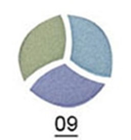 FARRES / Тени - ART-1088 №09 Тени для век 3 цвета перламутр.(оливки/голубой/св.пурпур).6