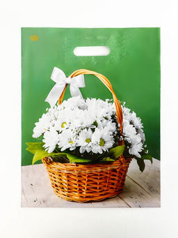 Цена за 50 шт. Пакет Идеальный подарок, полиэтиленовый с вырубной ручкой, 31?40 см, 60 мкм