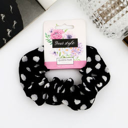 Цена за 4 шт. Резинка для волос «Орбита», элит крупный горох, 8 см, МИКС