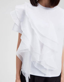 K12422 Футболка OVER SIZE (плотный хлопок) БЕЛЫЙ