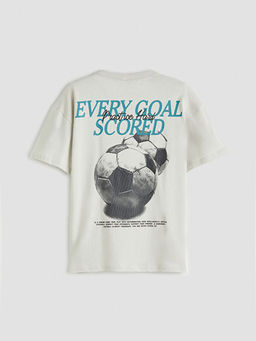 Bisiklet Yaka Bask?l? Erkek ?ocuk Ti??rt