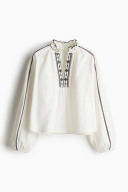 Blusa con cuello de volantes - H&m фото 5