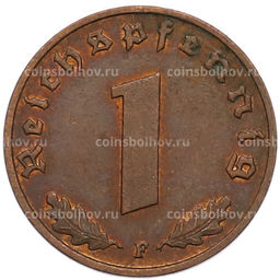 Монета 1 рейхспфенниг 1940 года F Германия